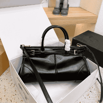 Prada Bonnie  Mini Structured Top-Handle Bag in Black Leather — Compact Crossbody